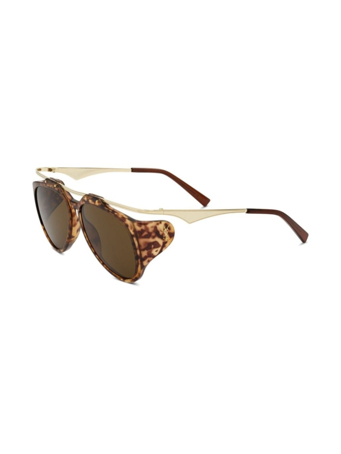Saint Laurent Eyewear солнцезащитные очки-пилоты Amelia, коричневый — фото 2