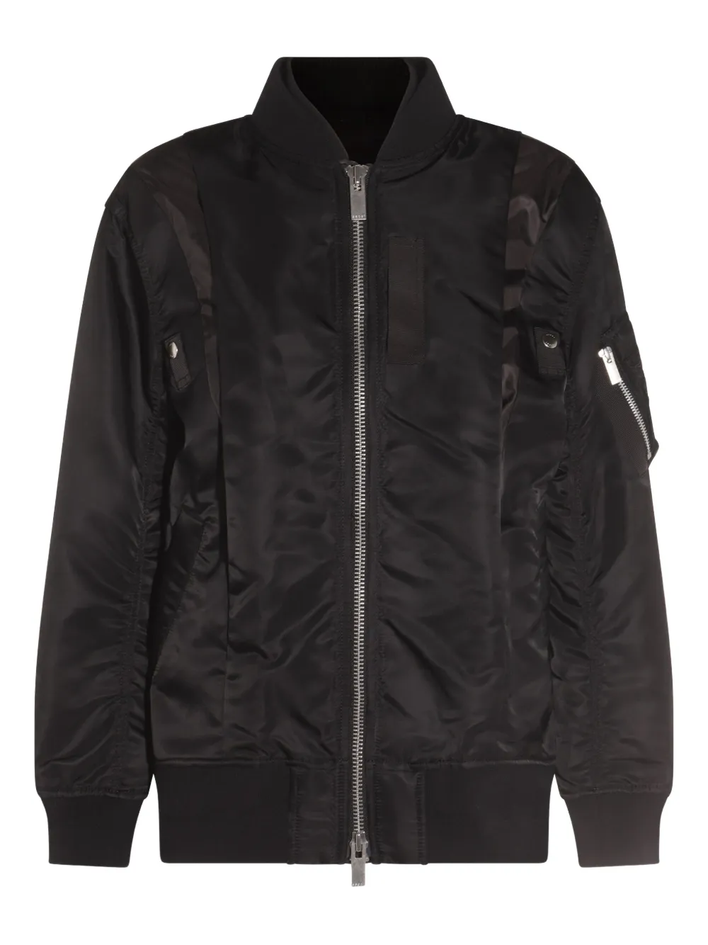 

Бомбер с атласной вставкой SACAI, черный