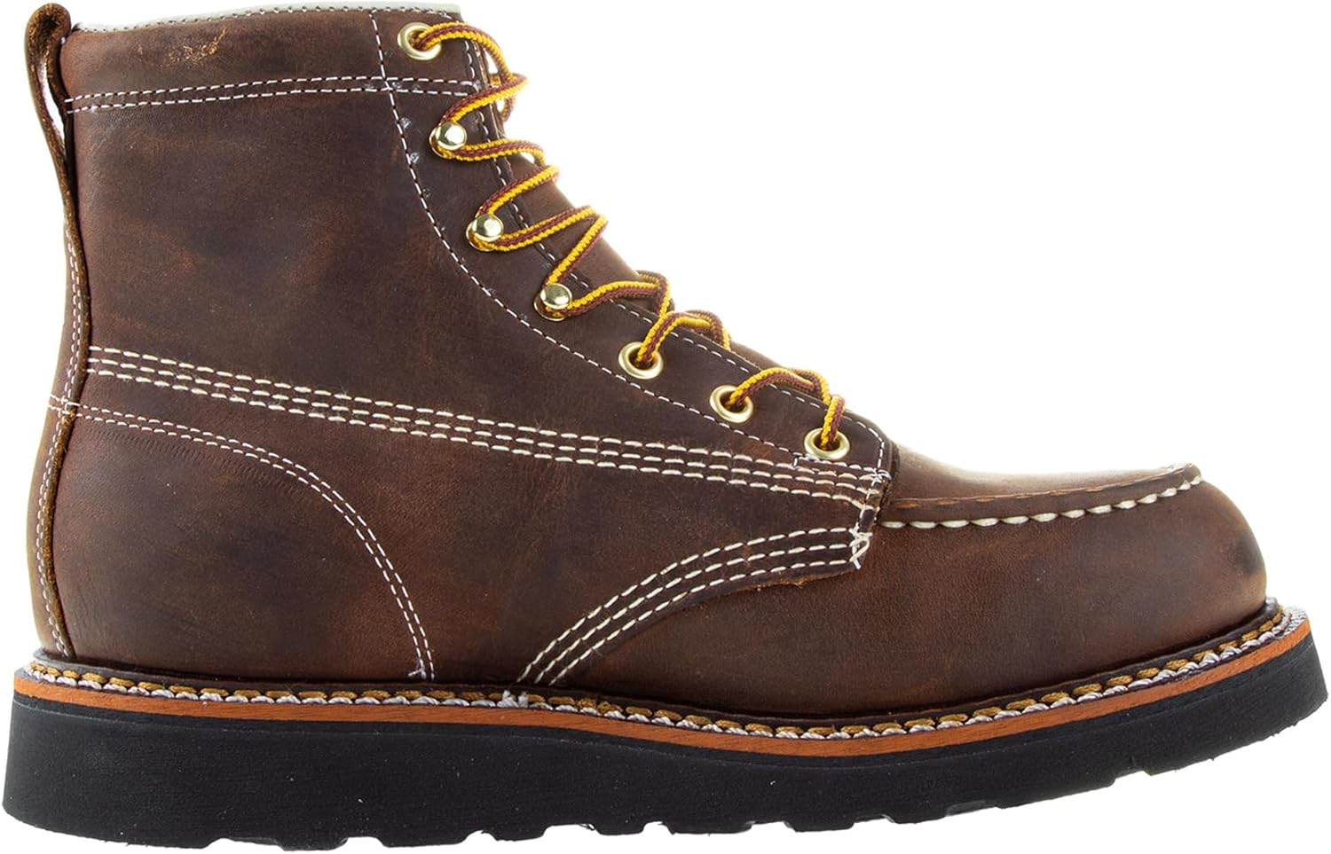 Мужские ботинки Thorogood American Heritage с 15 см мыском Moc Toe и клиновидной подошвой, черный — фото 3