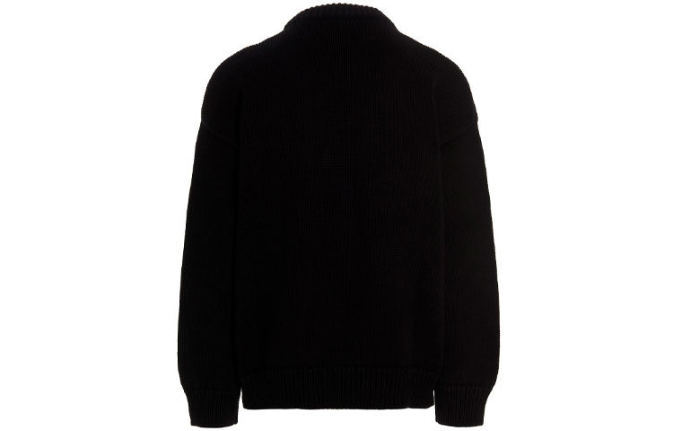 Свитер Balenciaga BB Laurel Crown Logo Crewneck Knitted Sweater 'Black', черный — фото 2