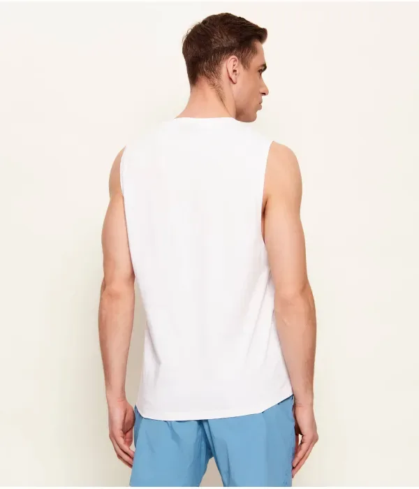 Майка regular fit Emporio Armani, белый — фото 3
