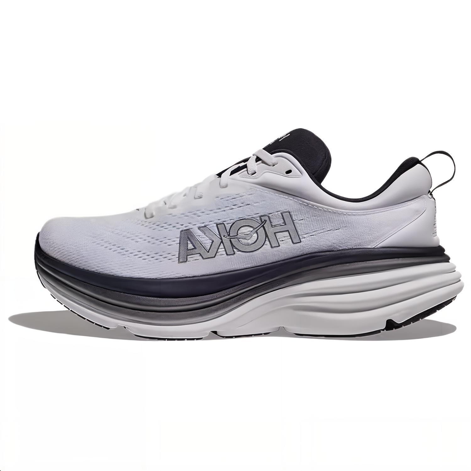

HOKA ONE ONE Кроссовки Bondi 8 мужские низкие, черно-белые