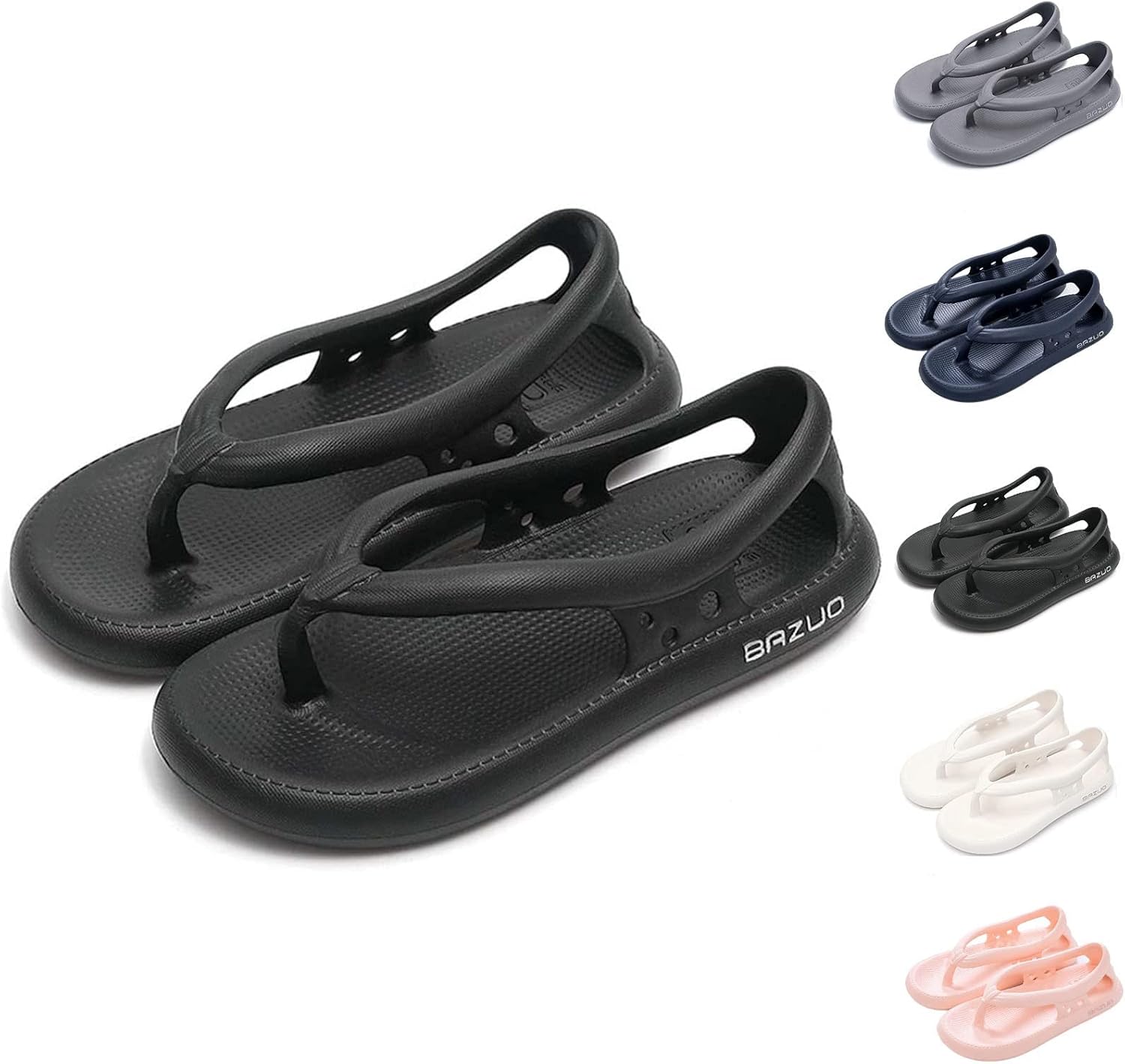 

Сандалии QUROXO Bazuo, нескользящие тапочки Bazuo, унисекс удобные шлепанцы для прогулок, шлепанцы с толстым EVA подошвой, черный