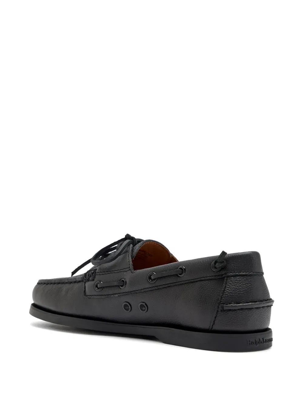 Кожаные лодочные туфли Polo Ralph Lauren, черный — фото 2