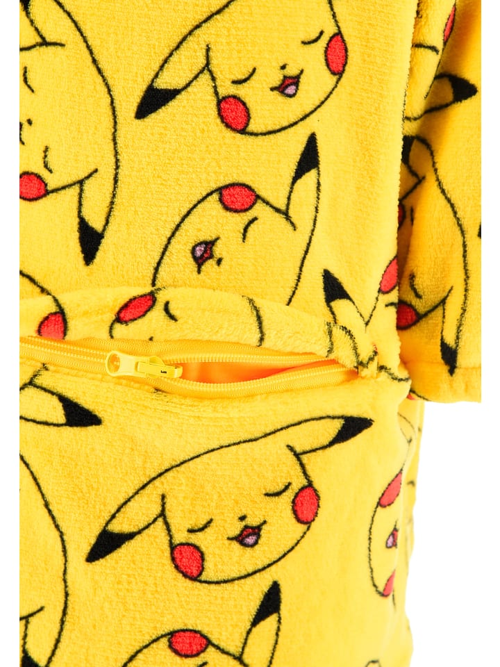 Pokémon Толстовка с капюшоном в виде пледа, желтого цвета — фото 3
