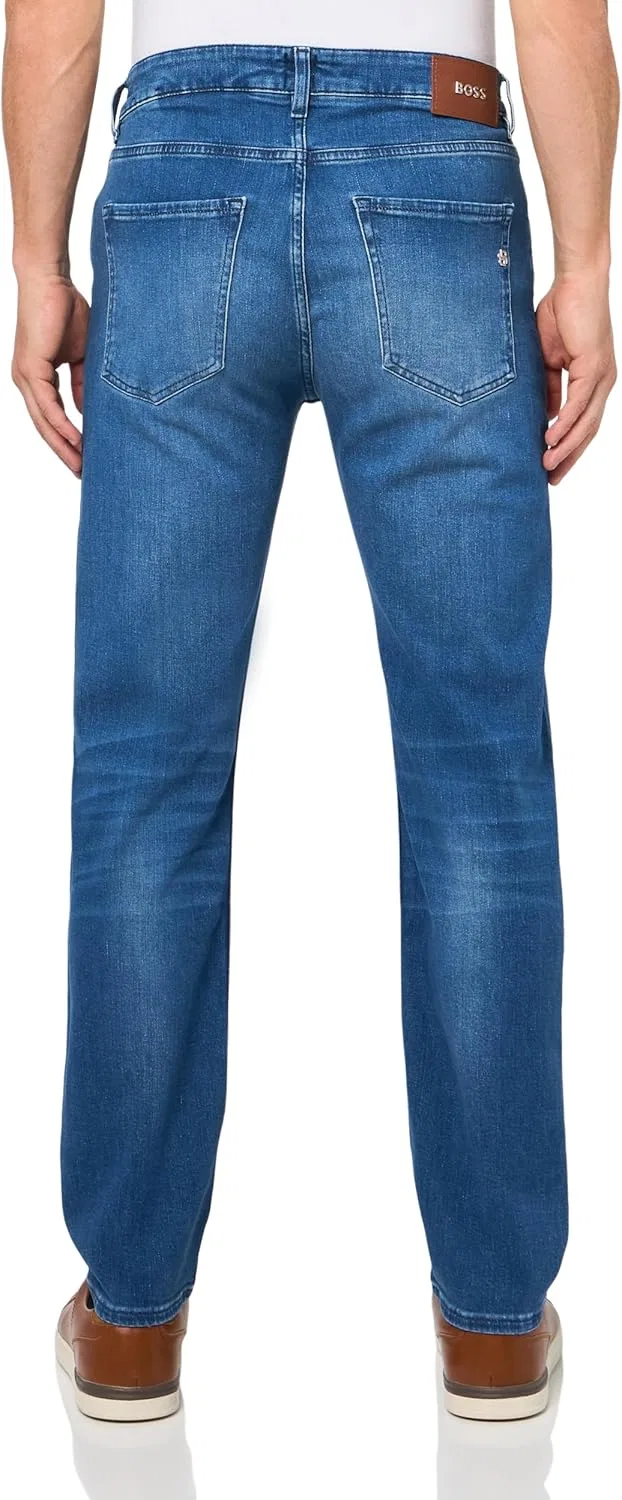 Джинсы Slim Fit BOSS средний синий — фото 2