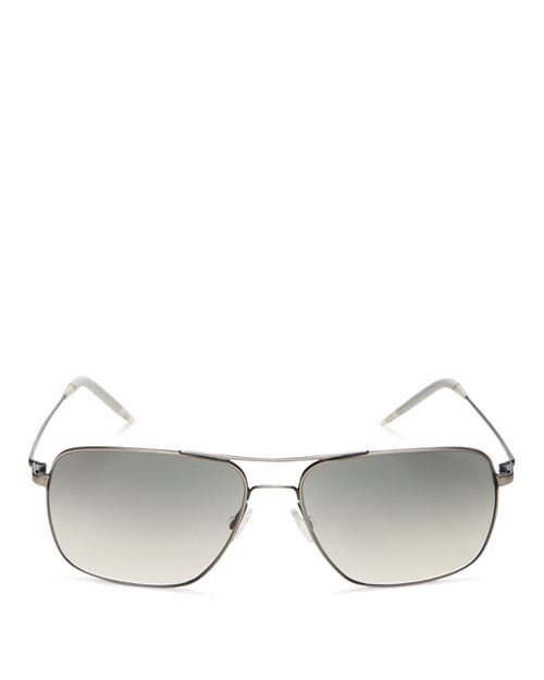 

Квадратные солнцезащитные очки Clifton Brow Bar, 58 мм Oliver Peoples, цвет Silver