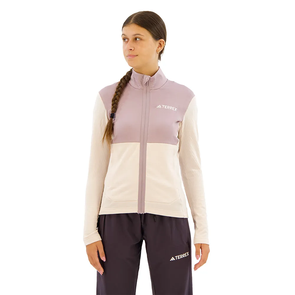 

Флис adidas Terrex Multi Light full zip, белый/серый