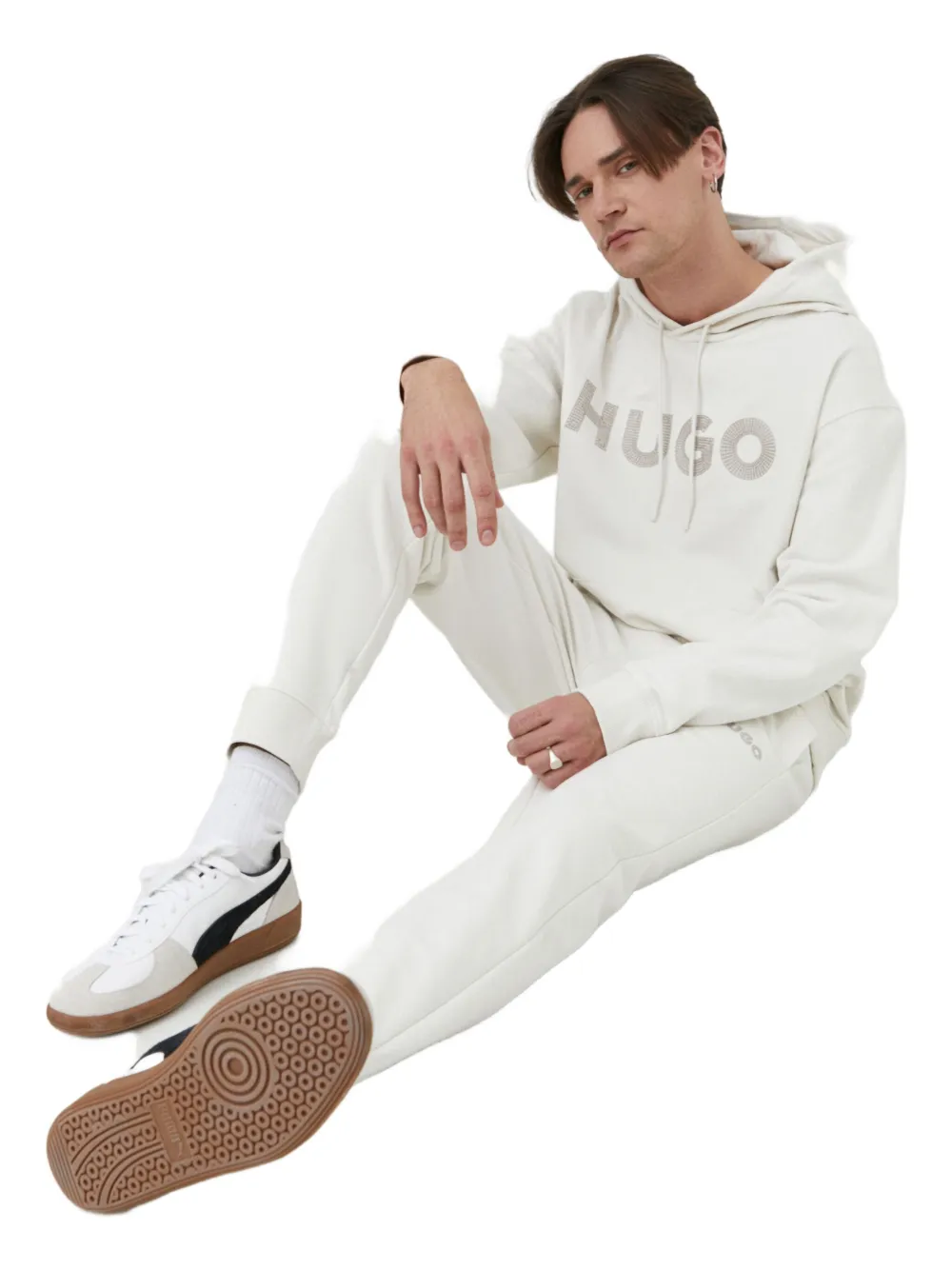 

Худи с логотипом Hugo, белый