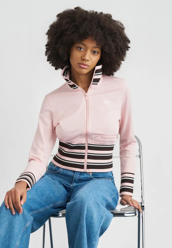 Винтажная толстовка на молнии Adidas Originals, Sandy Pink