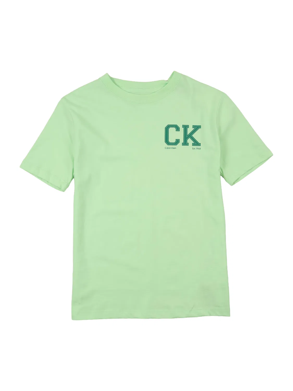 Джинсовая рубашка Calvin Klein Jeans зеленого и светло-зеленого цвета