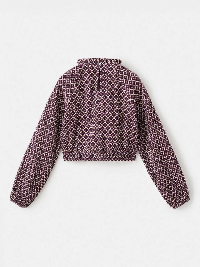 Детская блузка Margoset из хлопка с длинными рукавами Mango, Dark Red — фото 2
