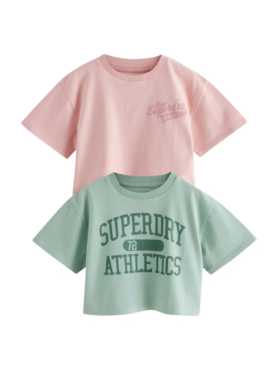 Футболка 'Essentials' Superdry & Co, Green/Dark Green/Rose