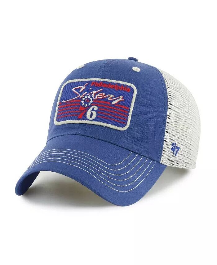 

Мужская шапка Royal Philadelphia 76ers Five Point Patch Clean Up Adjustable '47 Brand