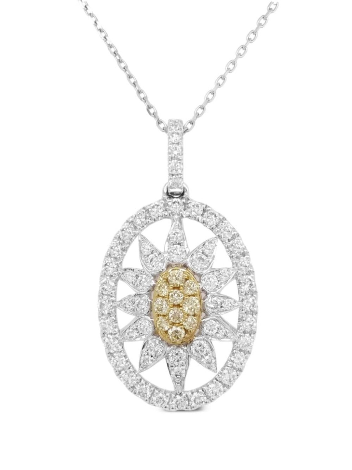 

Колье из золота и платины с бриллиантами HYT Jewelry, серебряный
