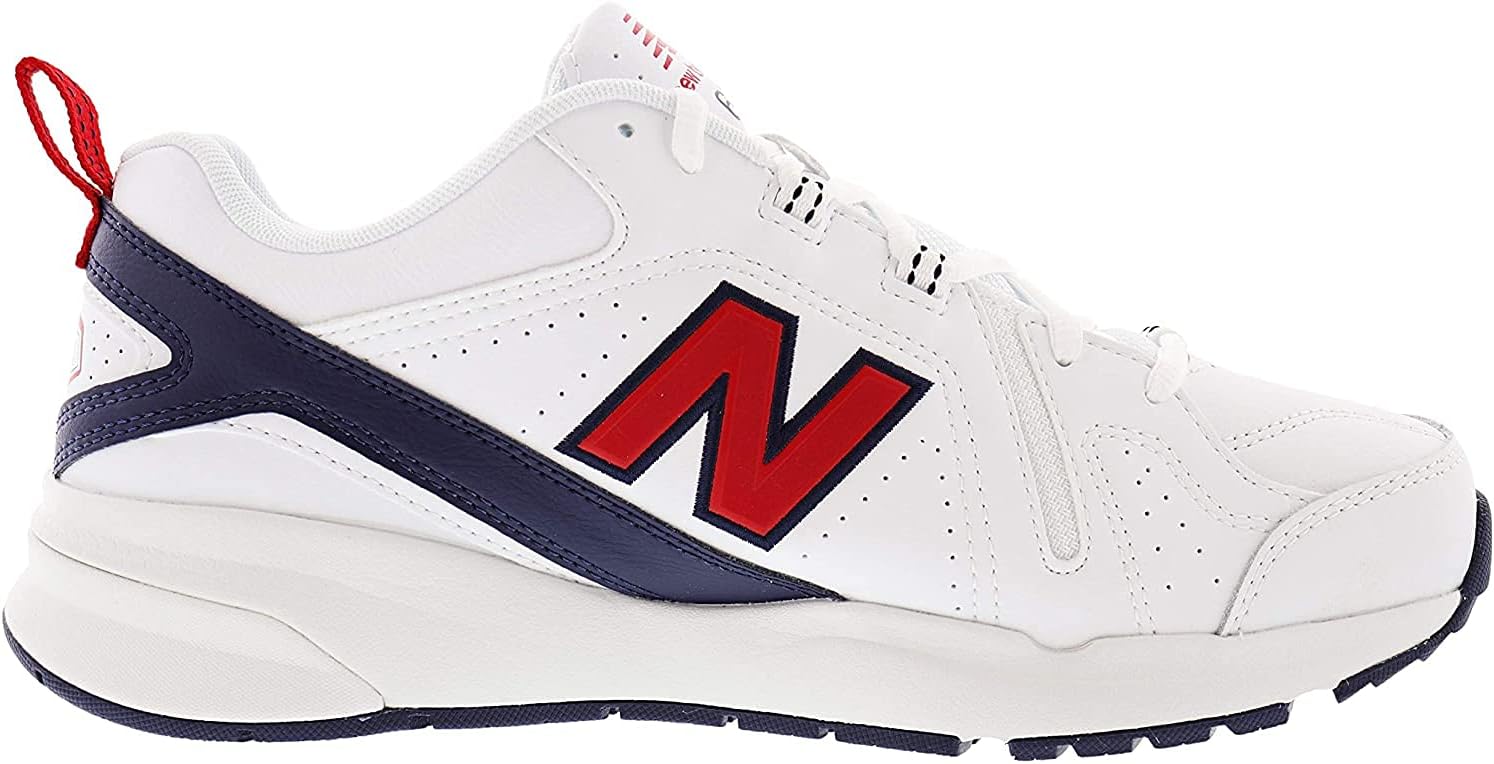 Мужские кроссовки New Balance 608 V5 для повседневной носки и тренировок, белый/красный — фото 2