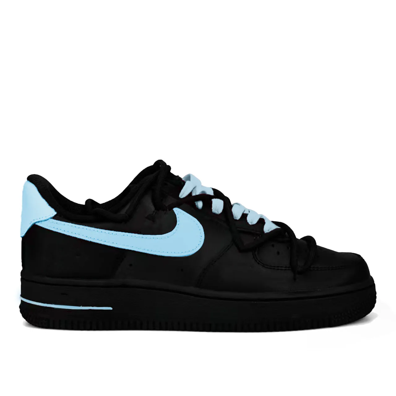 Nike Air Force 1 Ice Blue Deconstruction Abrasion Resistant Slip Resistant Low top Skateboard Shoes Unisex Black Blue — фото 3