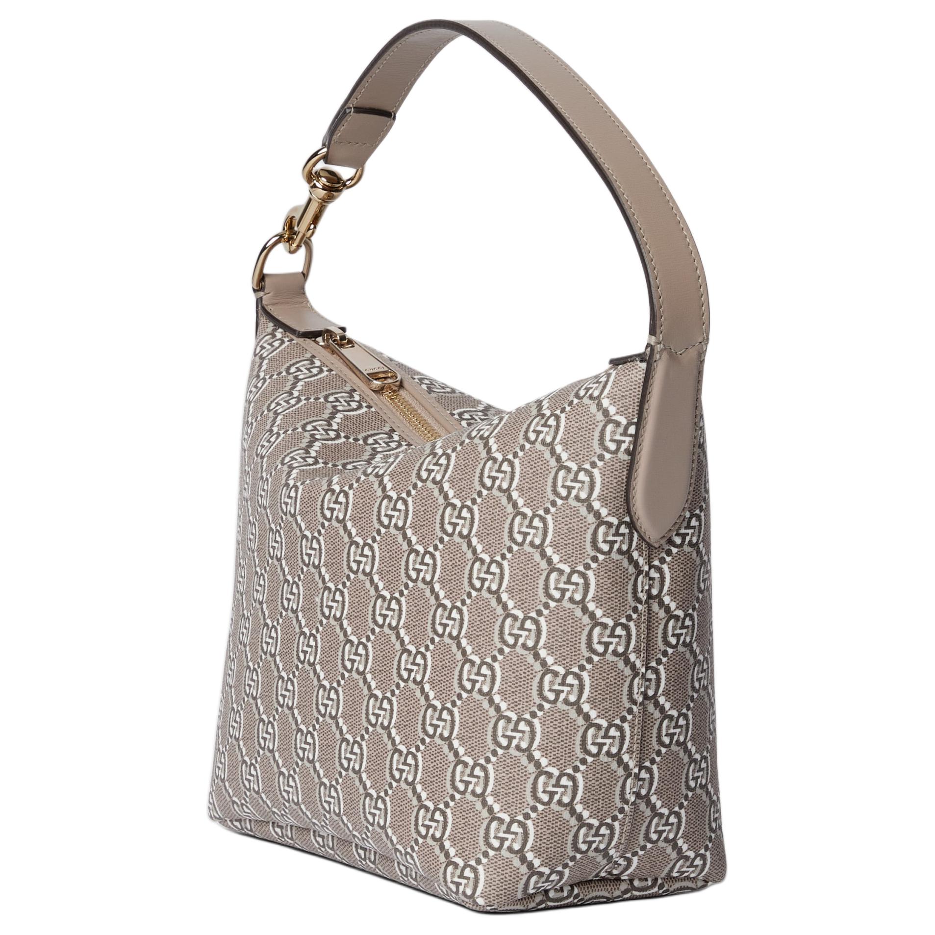 Мини-сумка GUCCI из канваса, бежевая — фото 2