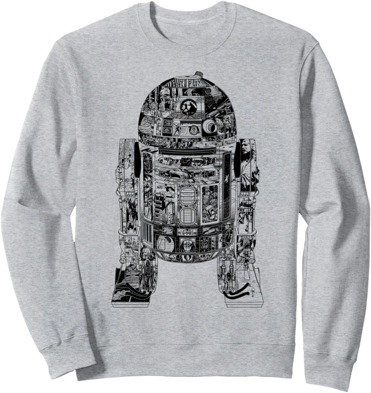 

Толстовка с графическим изображением R2-D2 из Звездных войн Star Wars, серый