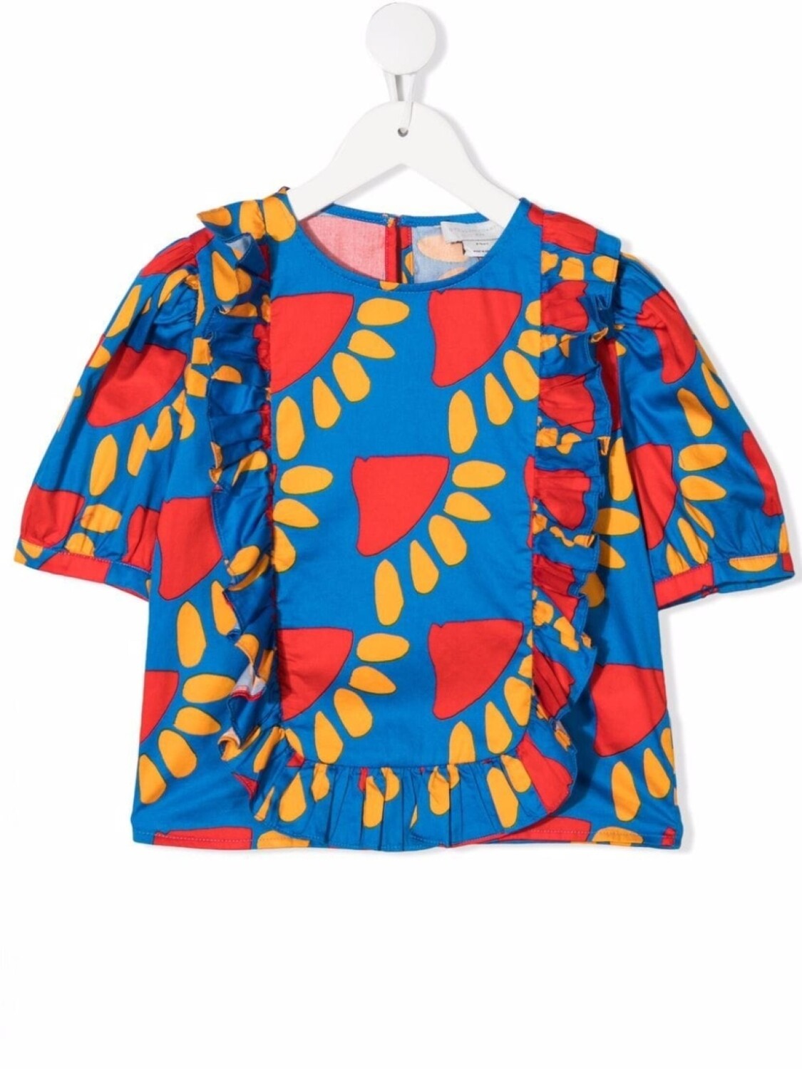 

Stella McCartney Kids блузка с оборками и абстрактным принтом, синий