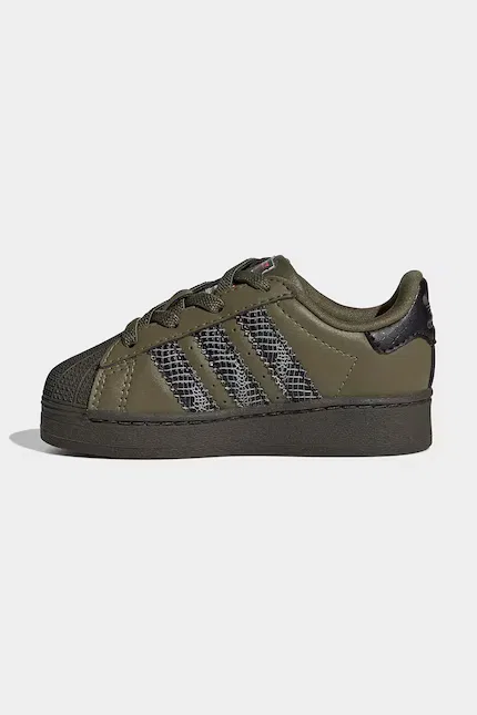 Кроссовки детские Superstar LED Lights Adidas Originals, зеленый — фото 4