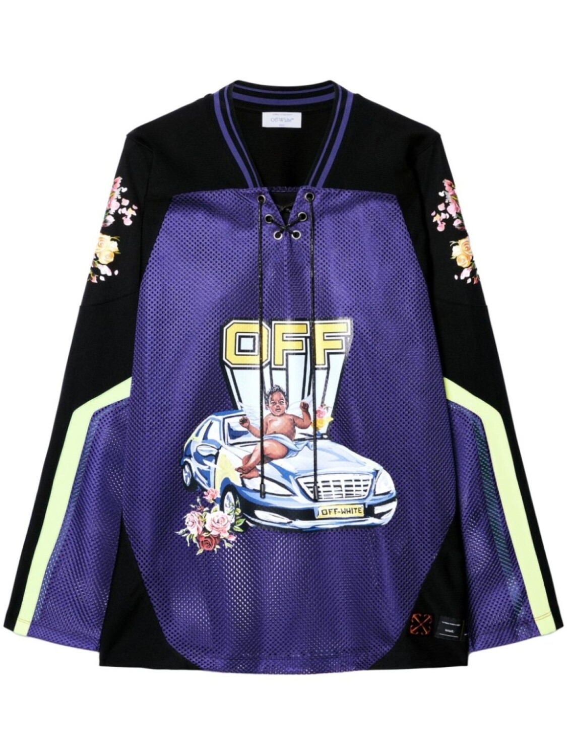 

Off-White футболка Car Mesh Hockey, синий