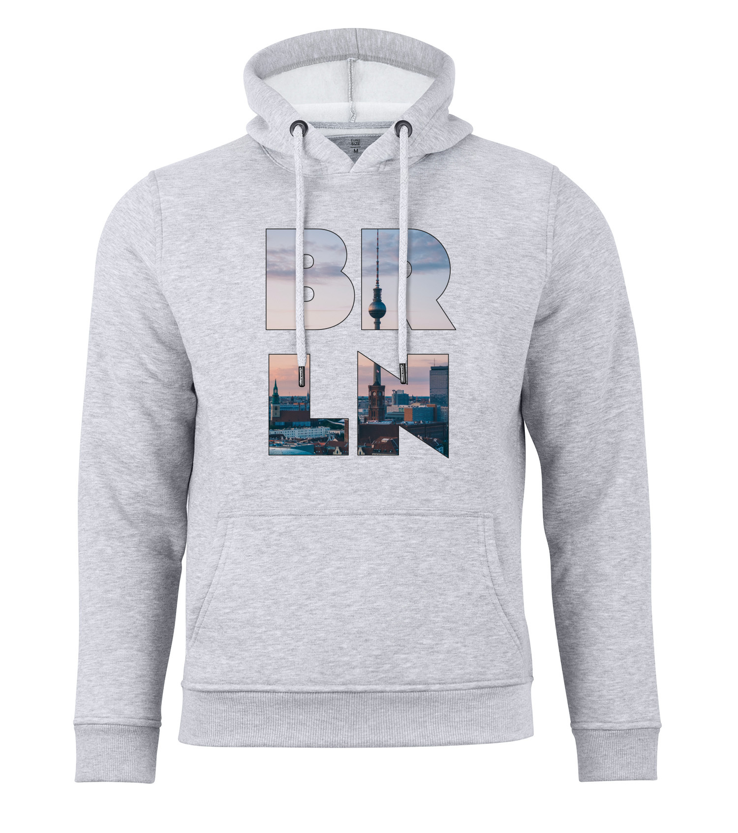 

Толстовка Cotton Prime Skyline Hoodie Berlin Weltenbummler Kollektion, серый меланж