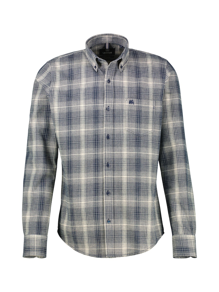 

Рубашка на пуговицах классического кроя LERROS, темно-синий