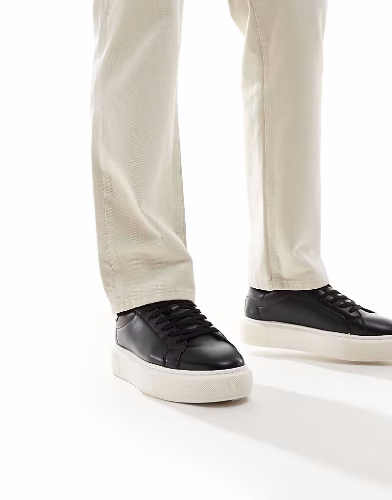 Кроссовки Jack & Jones из искусственной кожи черного цвета — фото 4