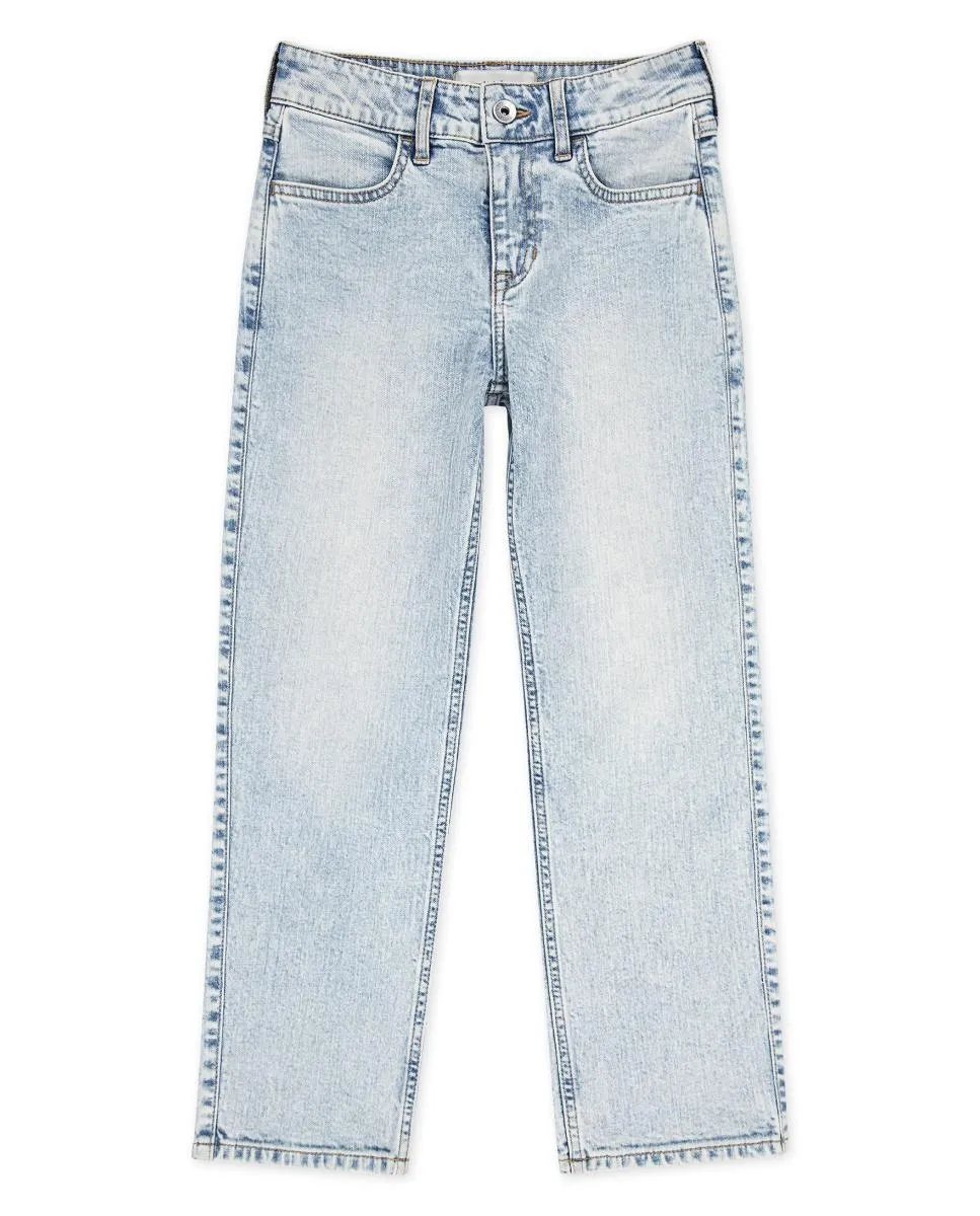 

Прямые джинсы с высокой талией Kids 90-х для девочки Abercrombie, синий