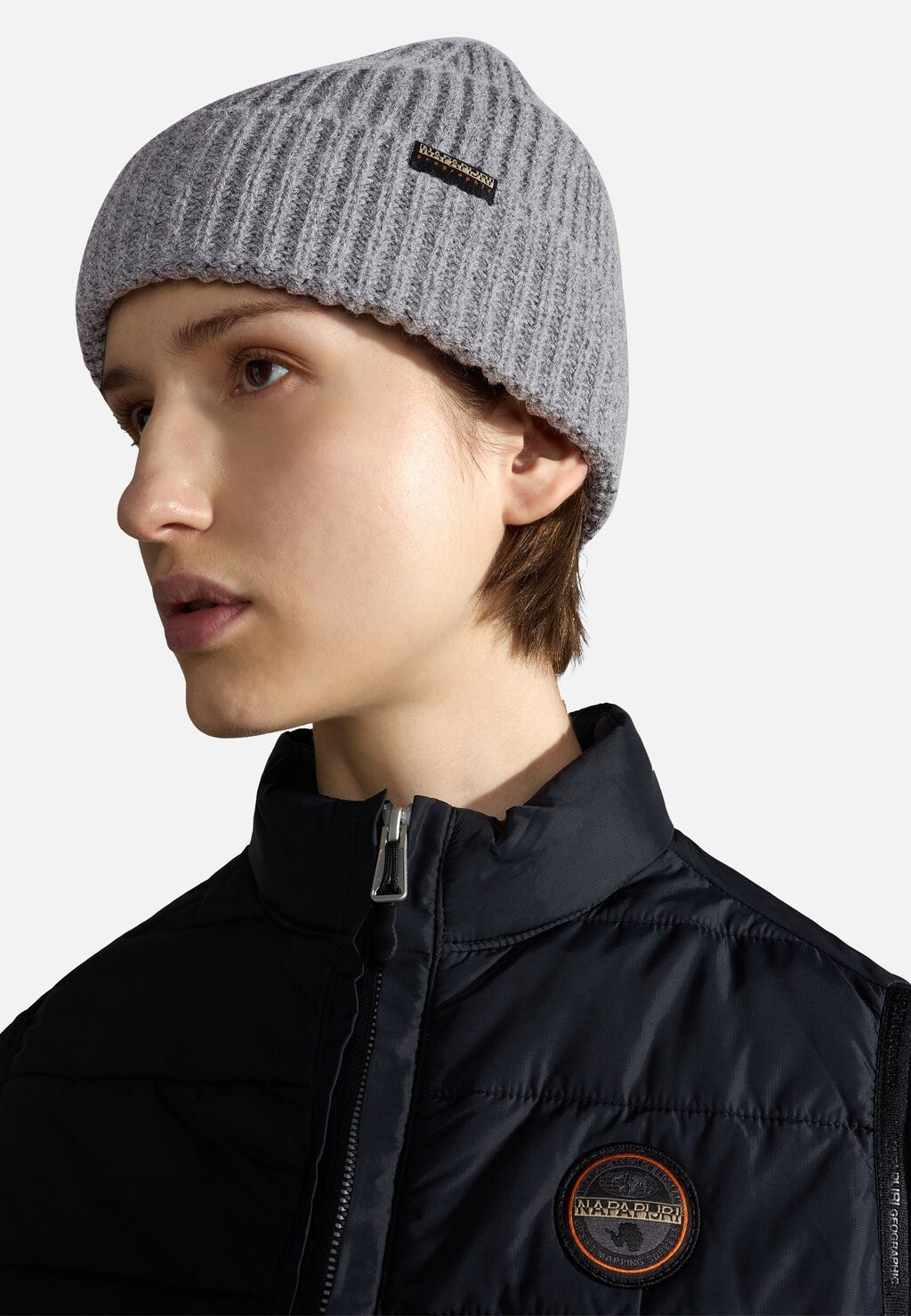 

Шапка FOLI Napapijri, цвет dark grey melange