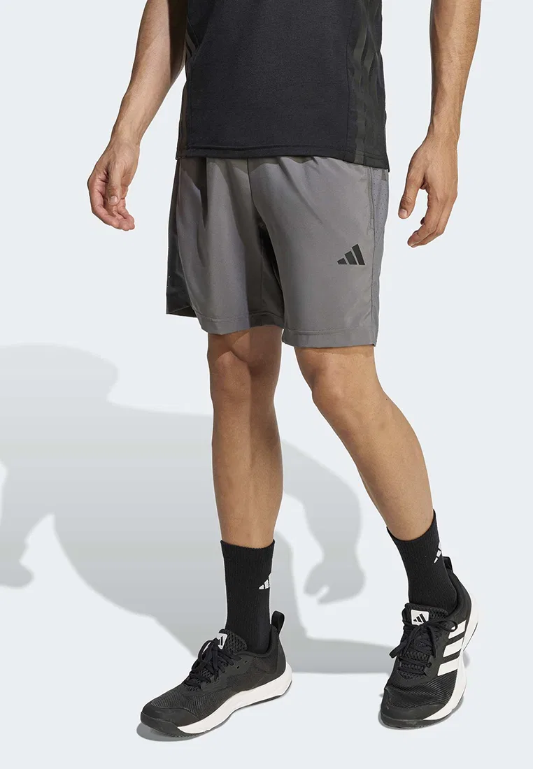 Шорты спортивные, базовые тканые, Workout Essentials Adidas, серый