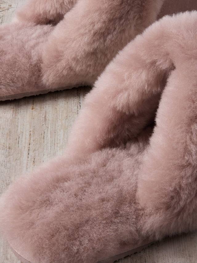 Замшевые тапочки-муле из овчины Chelsea Peers, Pink — фото 3