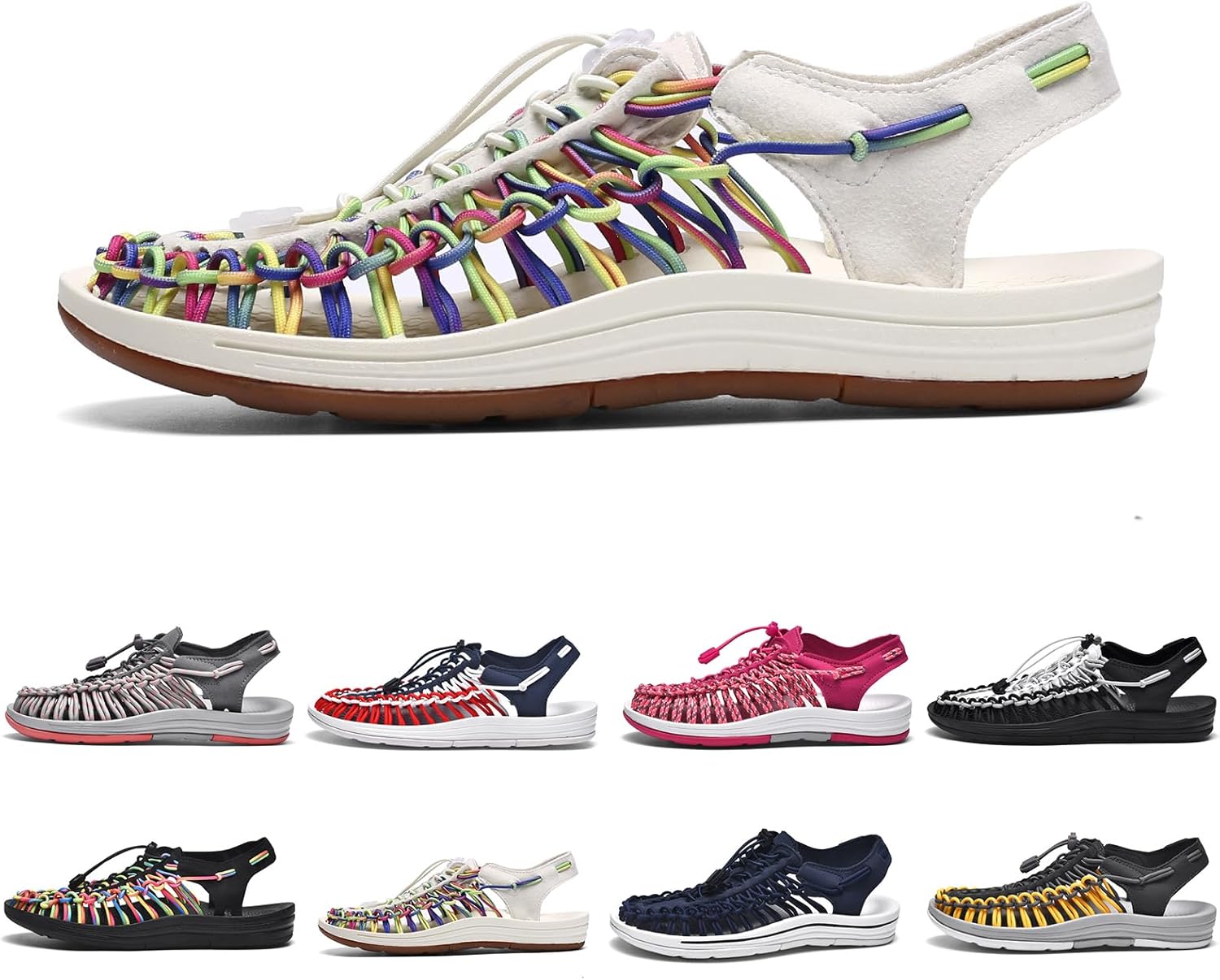 

Крупный размер унисекс спортивные сандалии на веревке, мужские рыбацкие туфли, женские ручные плетеные туфли, удобные легкие пляжные сандалии для пар Gezolligheid, Wcolor