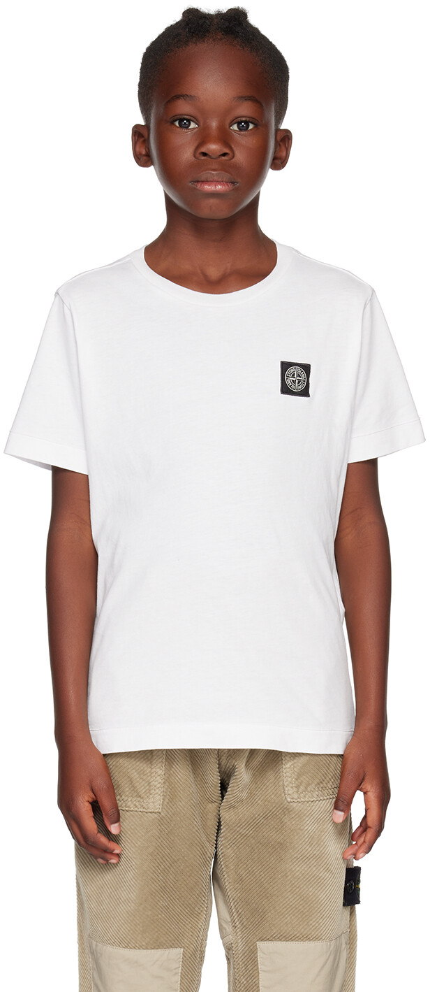 

Детская белая футболка 20147 Stone Island Junior, Белый, Детская белая футболка 20147 Stone Island Junior