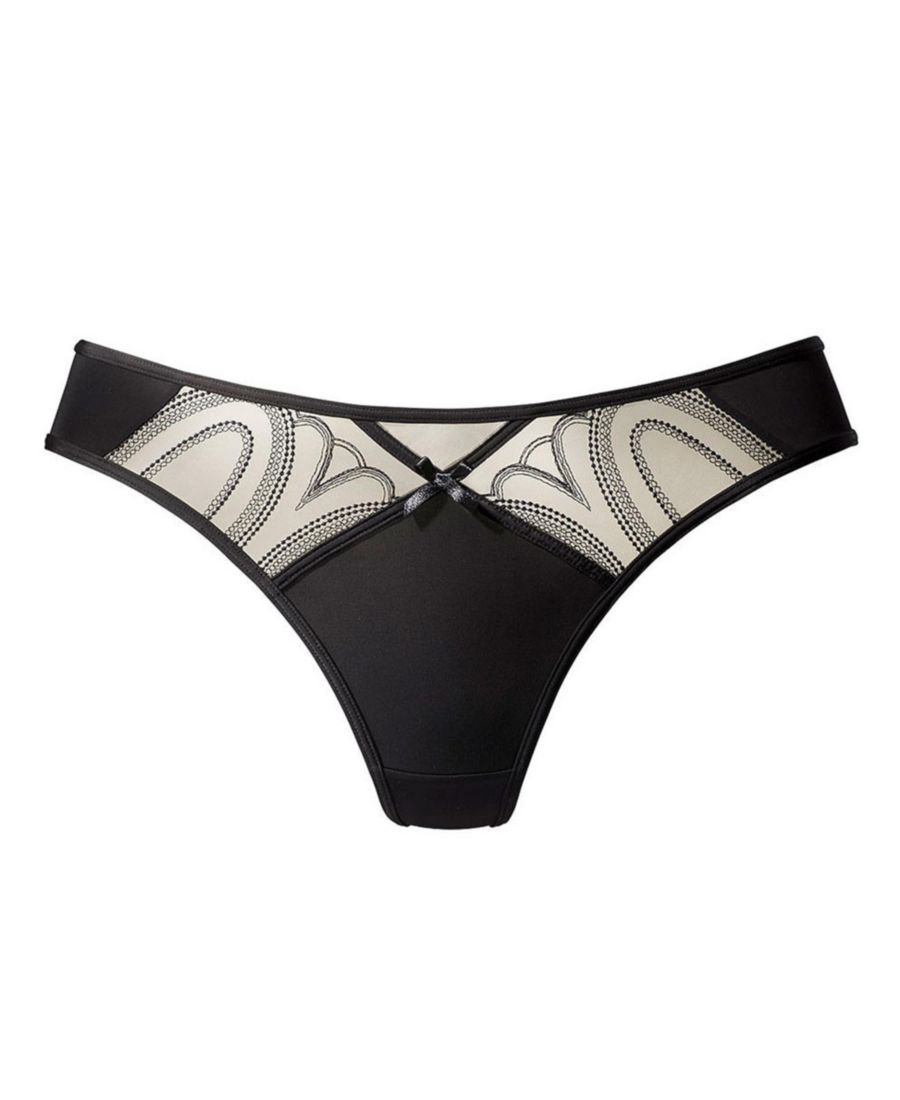 

Женские трусики-стринги с кружевной вставкой LASCANA, Black