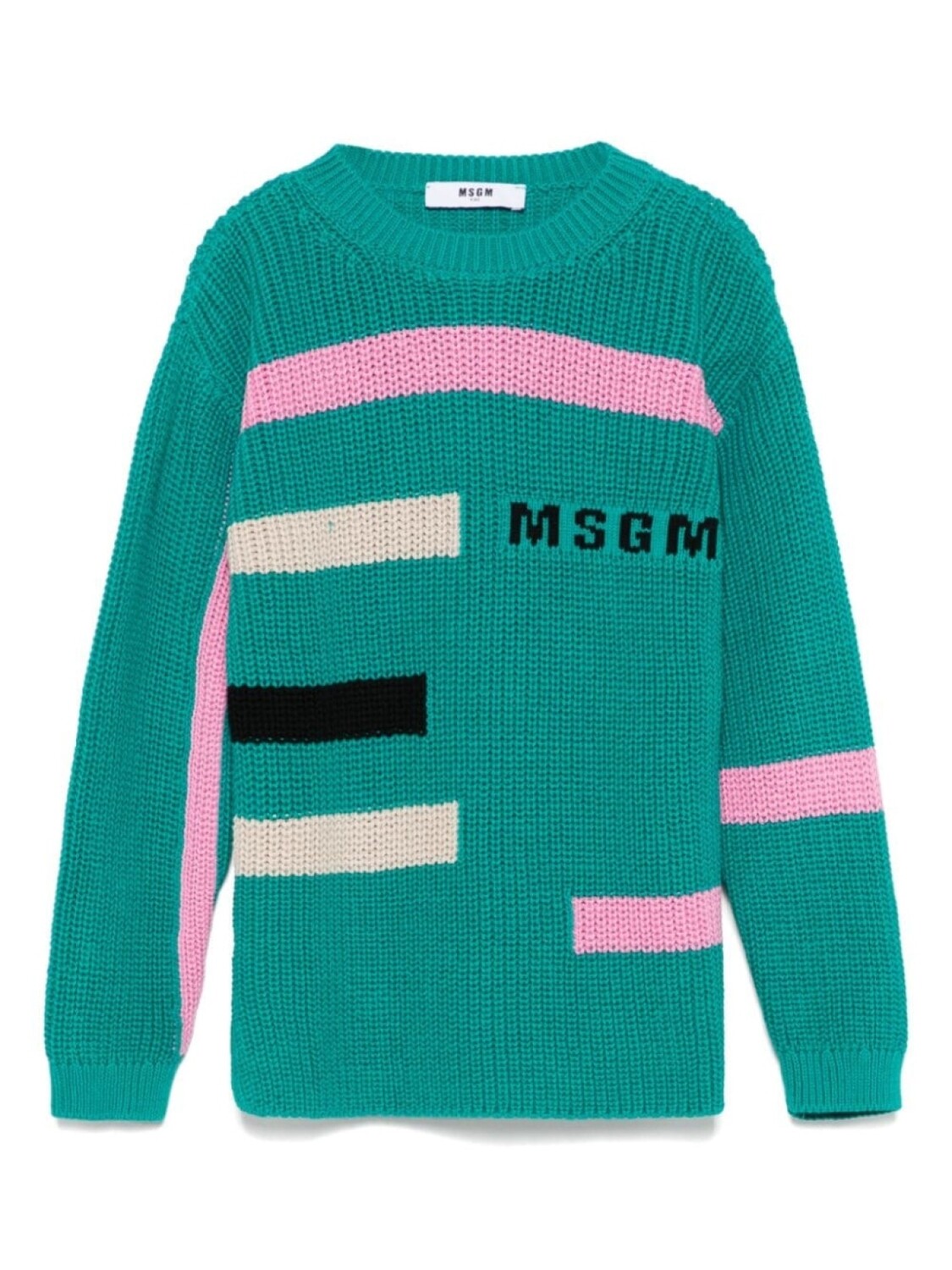 

Свитер в стиле колор-блок MSGM Kids, зеленый