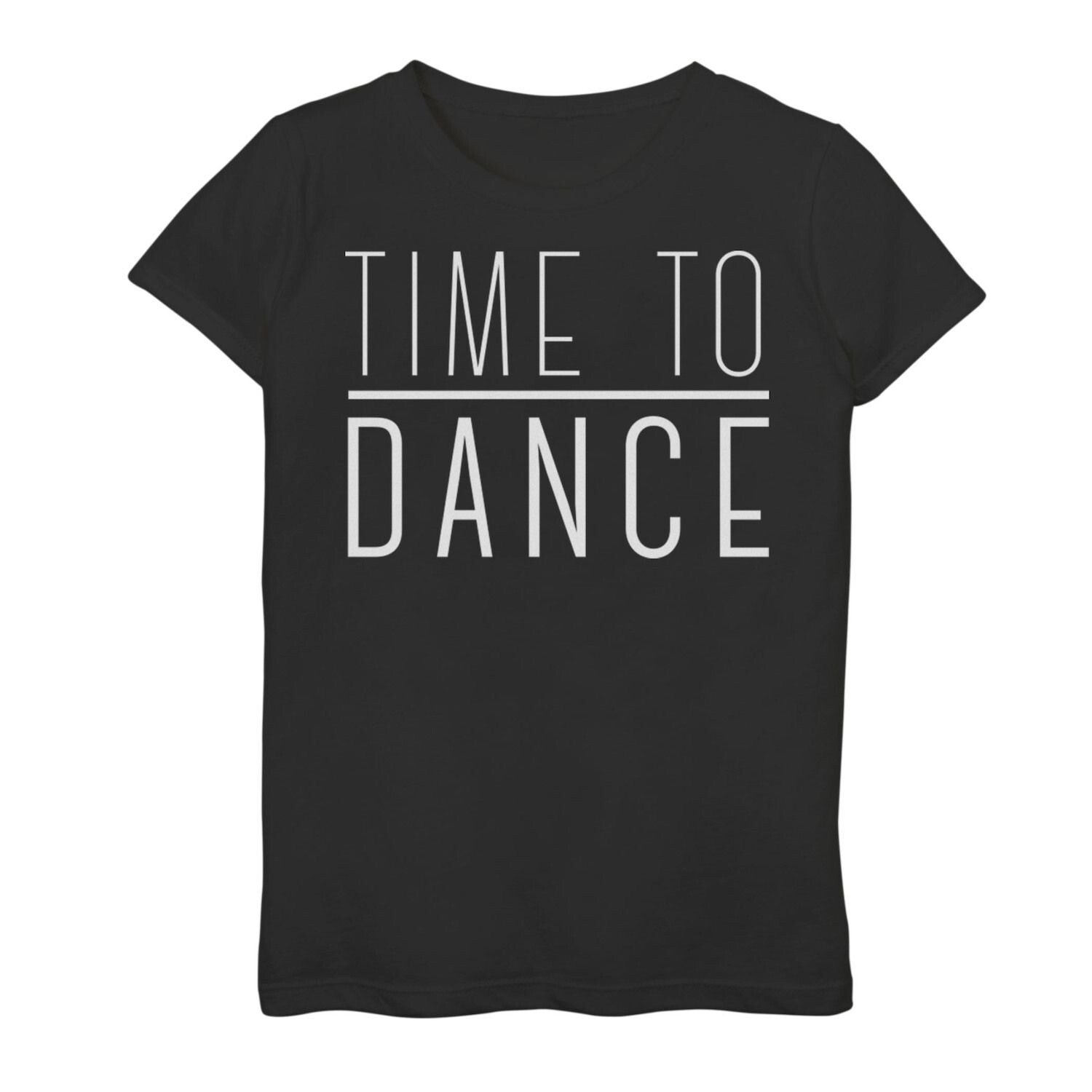 

Черно-белая футболка Time To Dance с графическим рисунком для девочек 7–16 лет Licensed Character, Черный, Черно-белая футболка Time To Dance с графическим рисунком для девочек 7–16 лет Licensed Character