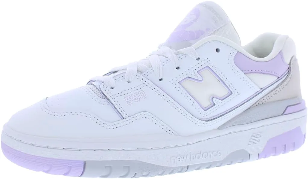 Кроссовки New Balance 550 для мальчиков, белый/фиолетовый