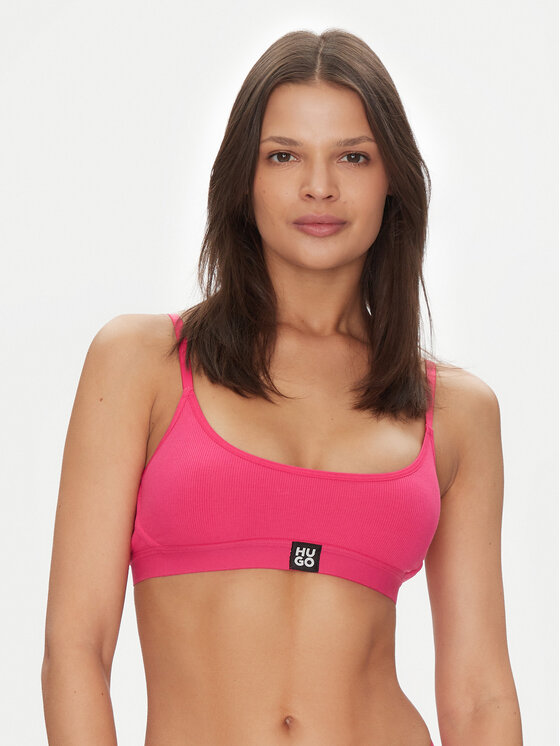 

Верхний бюстгальтер Bralette Rib 50496811 Hugo, розовый