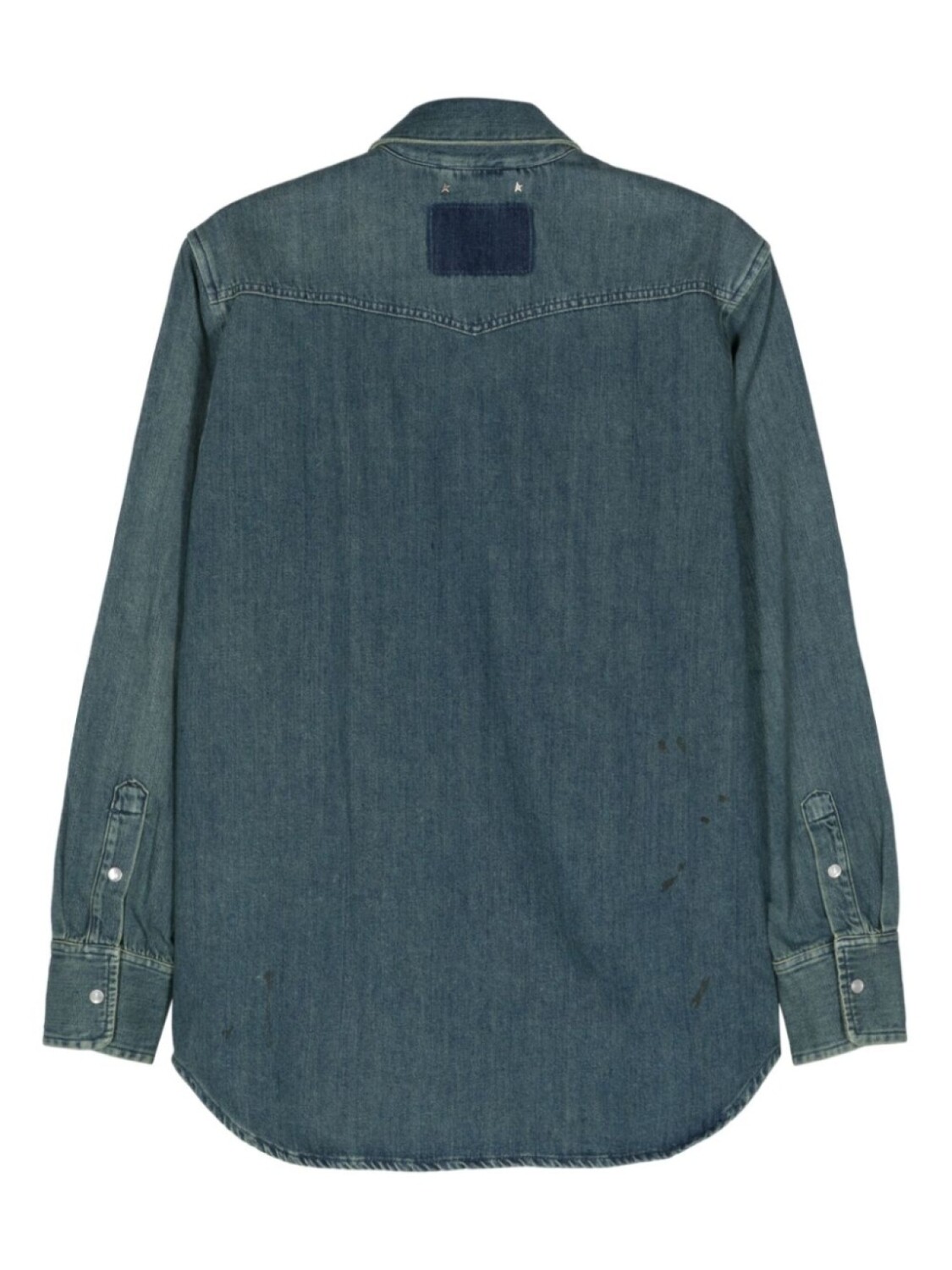 

Golden Goose джинсовая рубашка Axel с аппликацией, синий