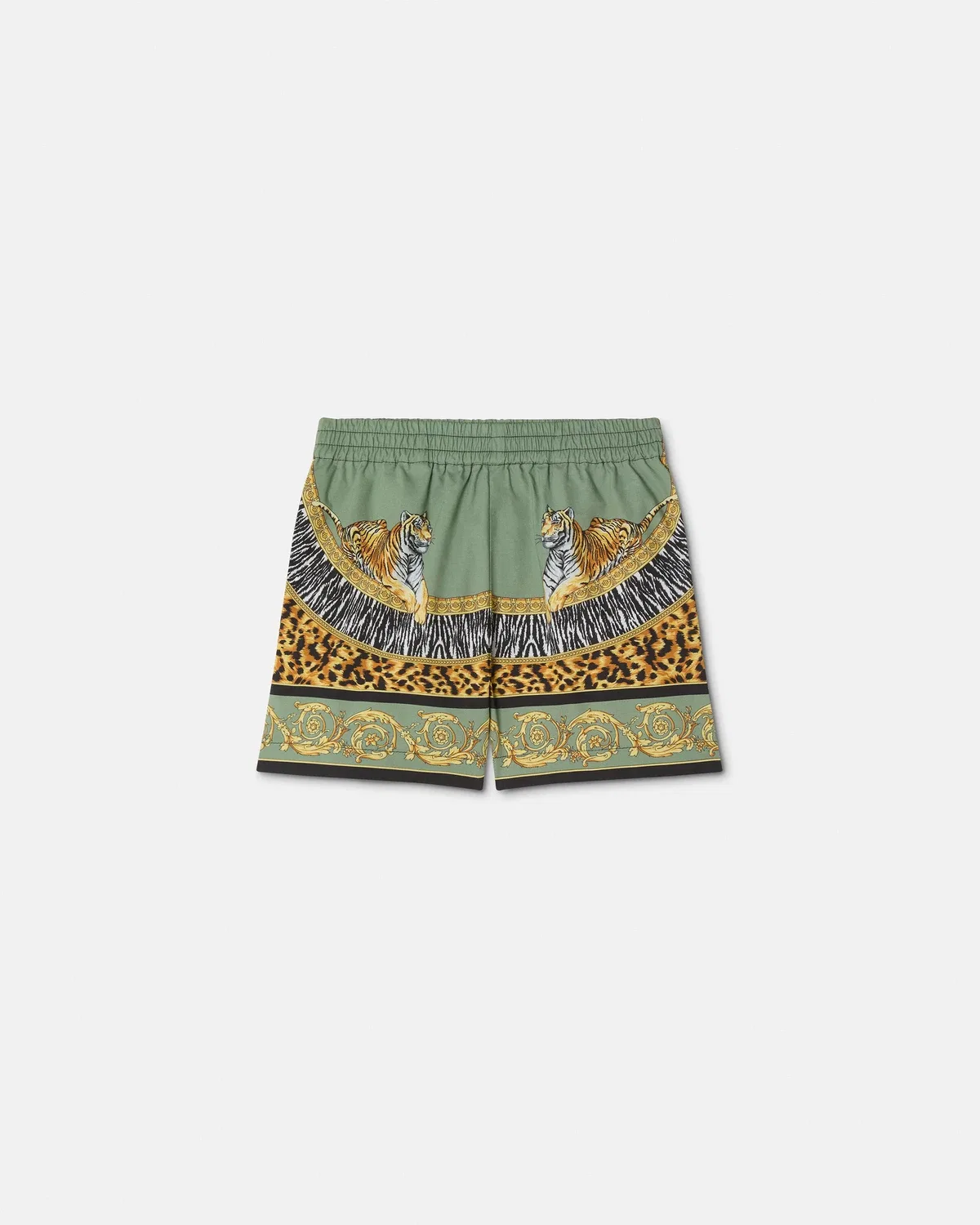 Детские шорты из хлопкового поплина с принтом VERSACE, мультиколор