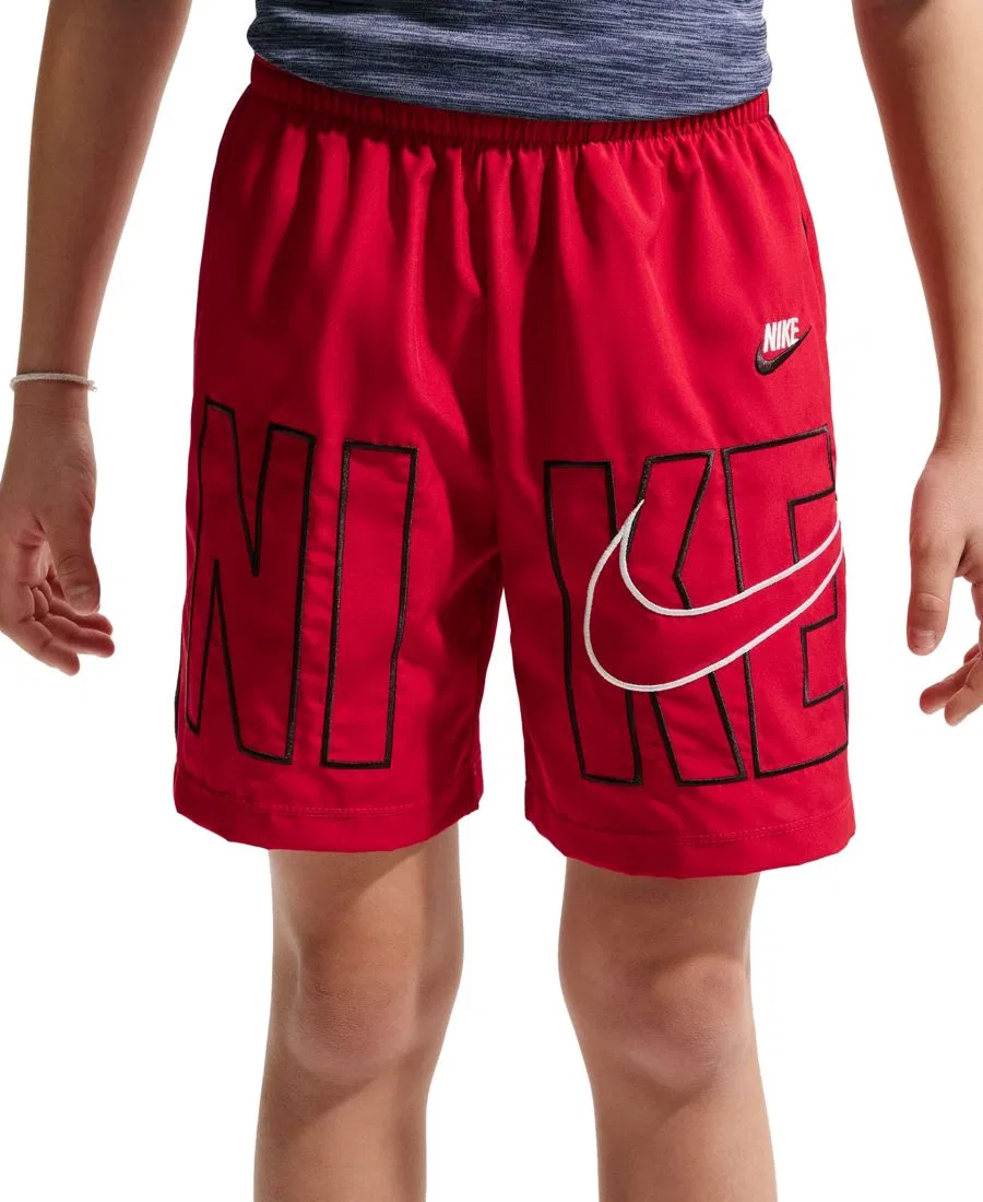 Детские тренировочные шорты Multi Dri-FIT, размер 8-20 Nike, красный/черный/белый