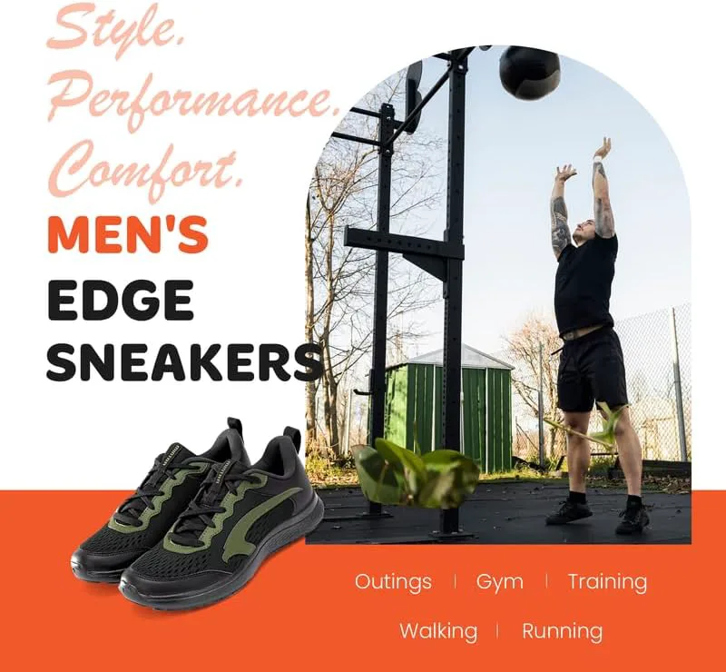 Кроссовки Mintra Sports Mens Edge - для бега, прогулок, повседневной носки, модные, легкие, дышащие, спортивные, гибкие, для зала, тренировок, йоги Mintra Office, черный/серый — фото 3