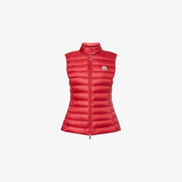 

Жилет Moncler с расклешенным низом, красный