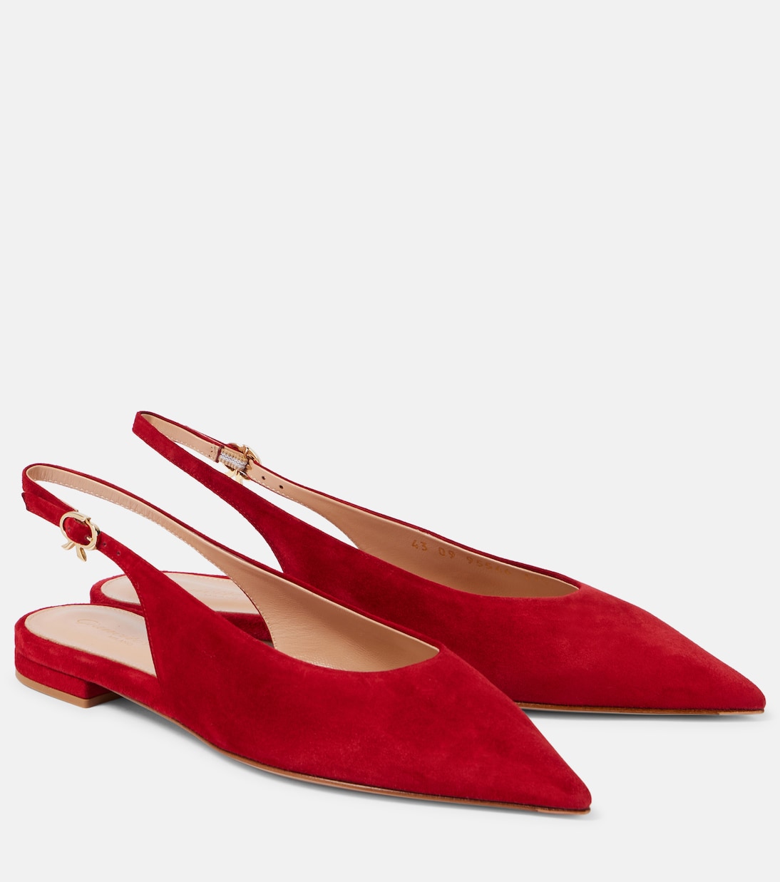 Замшевые туфли с открытой пяткой Gianvito Rossi, Rouge