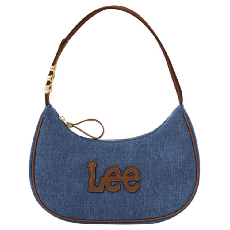 

Lee Тканевая и искусственная кожаная сумка через плечо полумесяц женская джинсовая синяя, Denim Blue