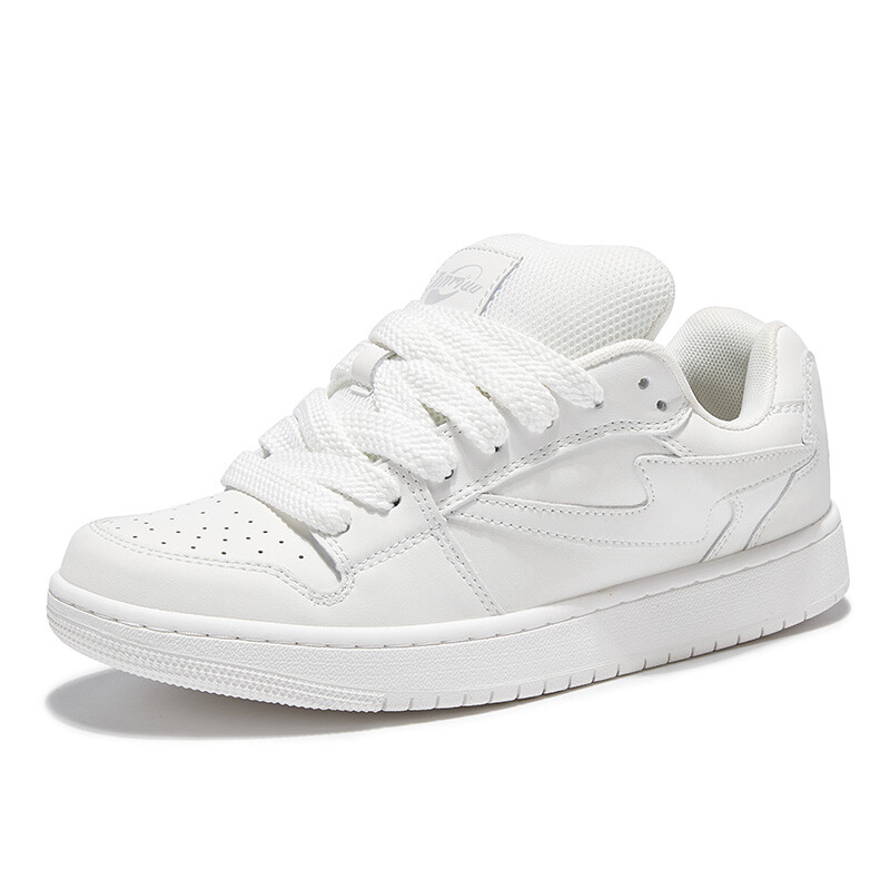 Кеды, обувь для скейтборда унисекс с низким верхом Tinmuu, цвет Milk White 2 Black Sole — фото 2