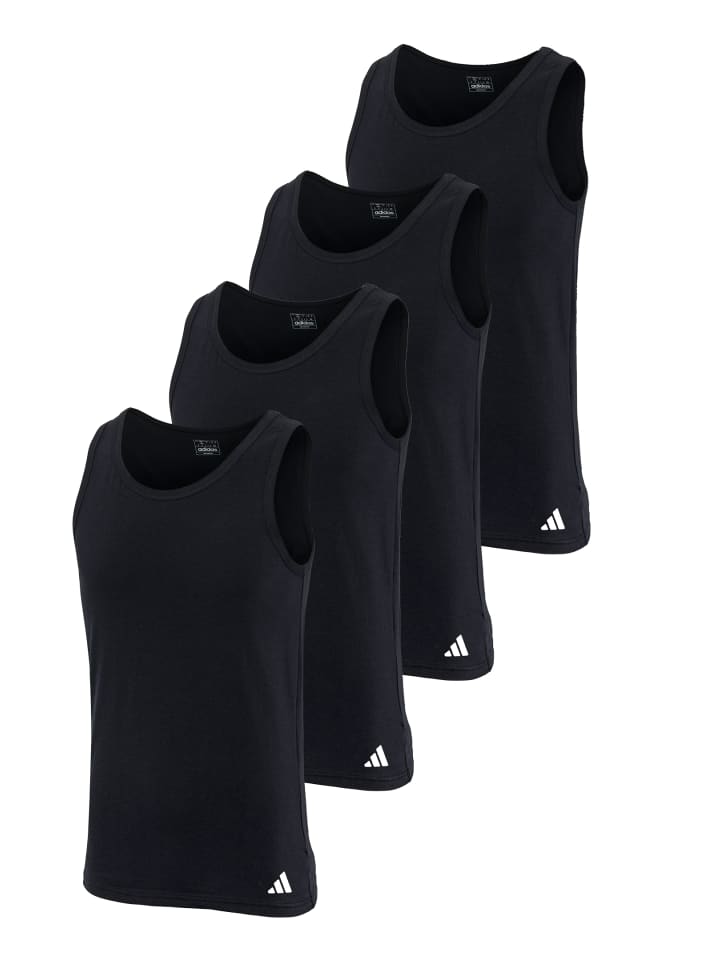 

Adidas Футболка-майка Basic 4P черного цвета