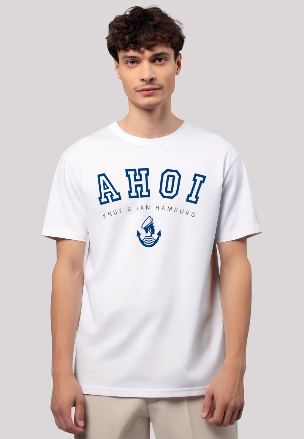 

Футболка с принтом AHOI KNUT JAN HAMBURG F4NT4STIC, белый